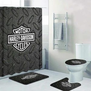 Legendary Harley Davidson Motorcycle New Style Shower Curtain or Bathroom Sets. - Picture 1 of 3
