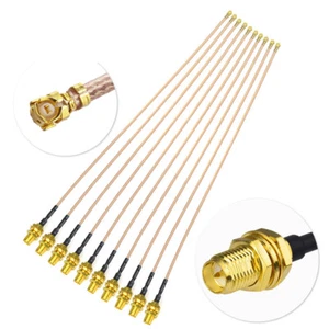 25-Pack U.FL to RP-SMA female Pigtail Cable RG178 1m for WiFi Router Mini PCI - Zdjęcie 1 z 6