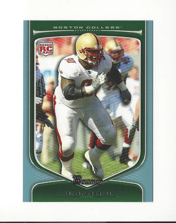2009 Bowman Draft Blue #128 B.J. Raji Rookie Packers /199 - Image 1 of 1