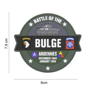 3D PVC- Aufnäher   Battle of  the Bulge , Ardennenschlacht  1944  ca 7,8x8 cm - Picture 1 of 1