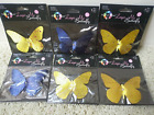 Lot de 12 pièces satin assortiment Touch of Nature avec paillettes 4 pouces papillon monarque avec clip