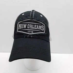 New Orleans Distressed Trucker Cap Hat Snapback Adjustable - Picture 1 of 7