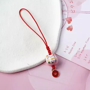 Bolso de teléfono móvil Lucky Porcelana Maneki Neko gato en rosa - Imagen 1 de 1