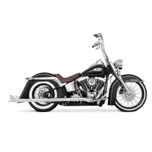Freedom HD00323 07-17 Harley Davidson Chrome Softail 36" Dual Sharktail Exhaust - Picture 1 of 10