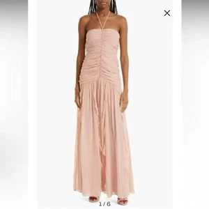 Veronica Beard Lucine Seiden Neckholder Kleid Ballett Rosa Gr. 2 Neu - Bild 1 von 11