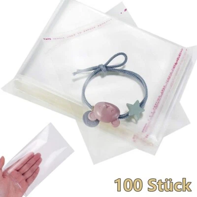 100 Stück Folienbeutel 120x200mm selbstklebend Transparente Tüten verschließbar - Bild 1 von 4