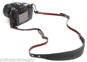 Ona Lima Handcrafted Waxed Canvas and Leather Camera Straps (Black) - Picture 1 of 4