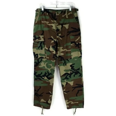 Calça Camuflada Vintage Proper Int'l Exército dos EUA Rip Stop Woodland BDU M Longa Y2K - Imagem 1 de 4