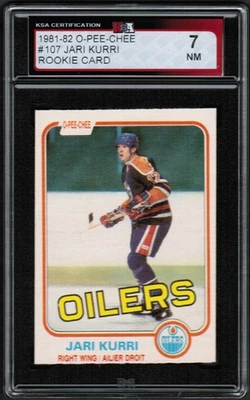 1981 82 OPC O-Pee-Chee #107 Jari Kurri radiocontrol novato KSA 7 casi nuevo engrasadores Foto 1 de 4