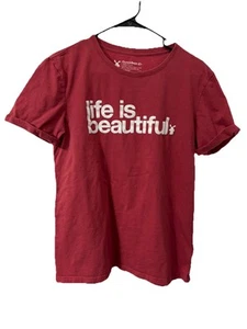 Dutch Bros Coffee T Shirt Women Size L Graphic Life Is Beautiful Short Sleeve - Picture 1 of 7