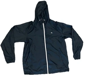 Y2K Quicksilver Men’s Overcast Windbreaker Black Jacket Size 3XL - - Picture 1 of 8
