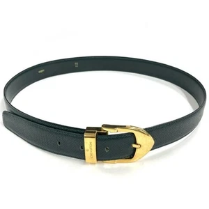 Louis Vuitton LOUIS VUITTON Santur Classic Belt Taiga M6845 Green CT0977 - Picture 1 of 7