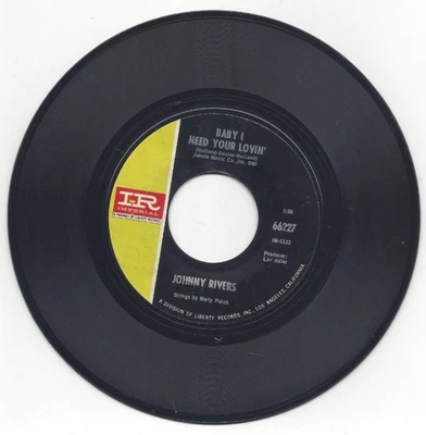 JOHNNY RIVERS, "BABY I NEED YOUR LOVIN" - Image 1 of 2