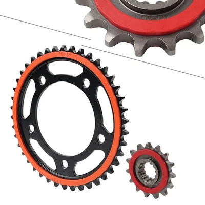 Front 15T Rear 42T Rubber Cushioned Sprocket Kit Set For Honda CBR650R CBR650F - Image 1 of 4