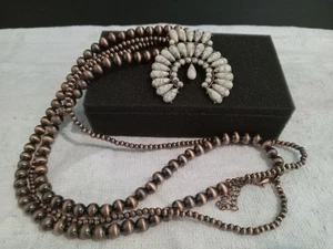 Kupfer Modeschmuck Set Halskette, Armband & Ohrringe Damenschmuck - Bild 1 von 7