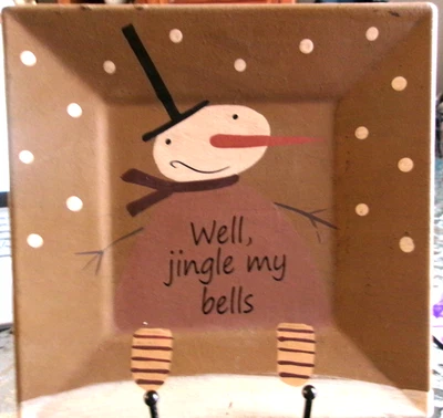 The Hearthside Collection Wooden Primitive Plate 10" Square By Michelle L Kildow - Image 1 of 4