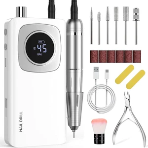 Electric Nail File, 45000 RPM Professional Nail Drill Machine Rechargeable Nail  - Picture 1 of 12