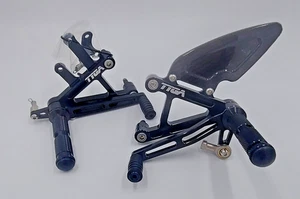 Honda VFR400 NC30 and RVF400 NC35 TYGA rearsets / step kit Black - Picture 1 of 6