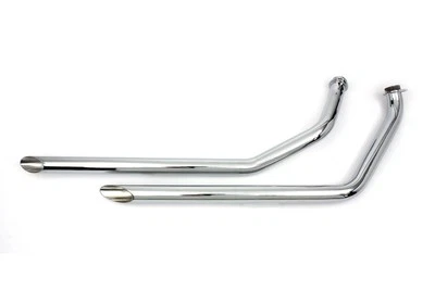 Juego de tubos de arrastre de escape MCM corte cortado cromado para Harley Davidson Foto 1 de 4