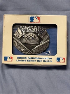 Colorado Rockies Belt Buckle NIB Siskiyou-Bergamot Limited Edition MLB - Picture 1 of 3