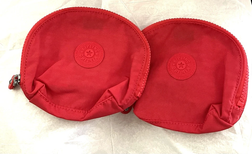 LOTE DE DOS (2) BOLSAS PEQUEÑAS KIPLING BERRY ROJAS SIN ETIQUETAS Foto 1 de 1