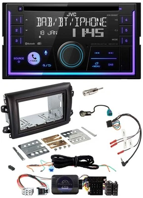 JVC Lenkrad USB 2DIN DAB Bluetooth CD Autoradio für Fiat Ducato Serie 8 ab 2021 - Bild 1 von 4