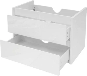 HW Badmöbel Unterschrank HWC-B19 Waschbecken Schubladen Waschtisch Weiß 60cm - Bild 1 von 8