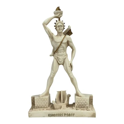 Colossus of Rhodes Statue of the Sun God Helios Cast Marble Grey Patina 11.81 in - Imagem 1 de 4