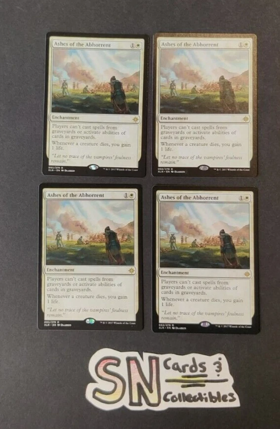4x Ashes of the Abhorrent (Ixalan)! NM/M Free Shipping! (26 sets available) - Image 1 of 1