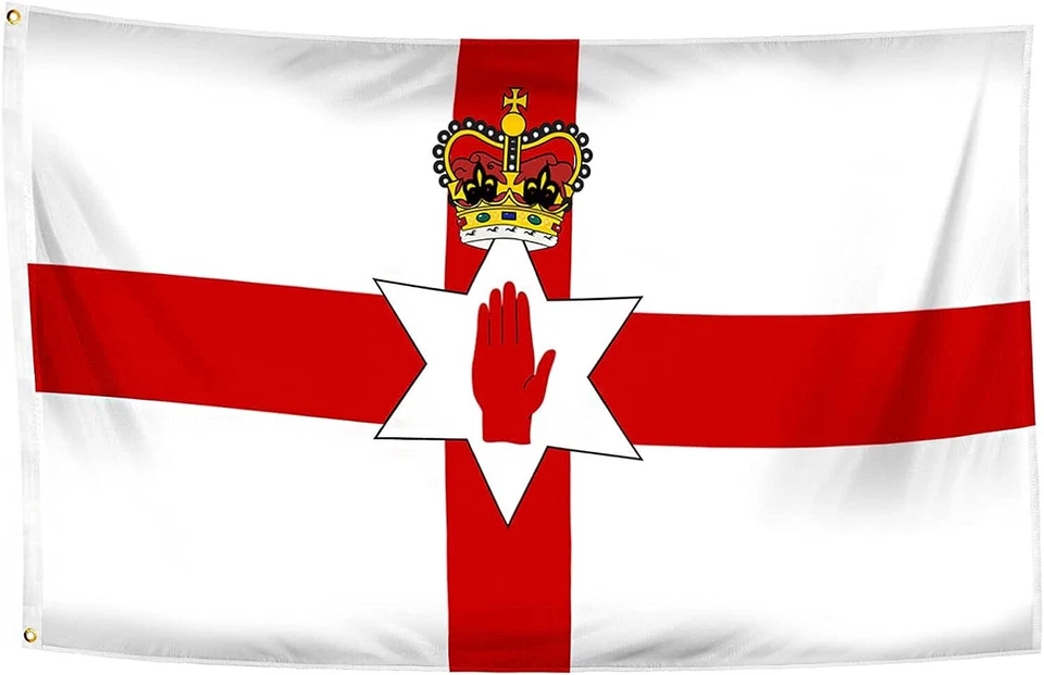 Northern Ireland Flag 5 * 3ft 150cm*90cm large  12th July NI red hand of ulster - Image 1 of 1