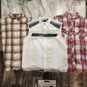 Vintage Harley Davidson Sleeveless  Shirt Lot Med.  - Picture 1 of 8