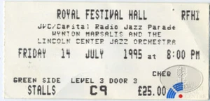 WYNTON MARSALIS 1995 CONCERT TICKET STUB Royal Festival Hall - Picture 1 of 1