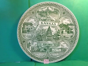 Kansas/The Sunflower State 9 5/8" Souvenir Plate (Used/EUC) - Picture 1 of 11