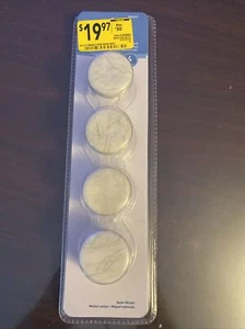 New 4-Pack Brainerd 1-3/8" Elegant Marble Knobs - Satin Nickel 3083027  - Picture 1 of 3