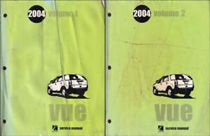2004 Saturn Vue Shop Manual 2 Volume Set OEM Repair Service Books