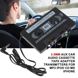Adaptador de casete para automóvil CD MD iPOD NANO MP3 convertidor de cinta adaptador de conector auxiliar de 3,5 mm - Imagen 1 de 24