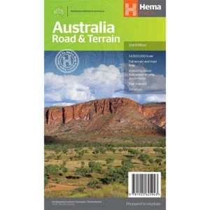 Carte emblématique Hema, grande carte routière et de terrain d'Australie très dé - Picture 1 of 1
