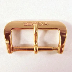 ORIGINAL Vintage (New Old Stock) Goldplated RED Tone CERTINA Buckle 17mm - Bild 1 von 3