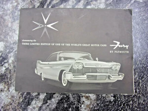 1957 Plymouth Fury Verkaufsprospekt - Bild 1 von 2