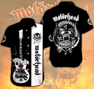 Motorhead Guitar Hawaiian Shirt Rock And Roll Merch Gift For Fans - Picture 1 of 2