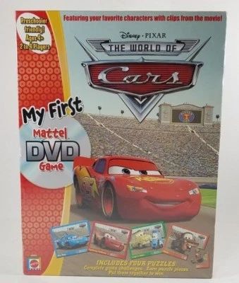 Disney Pixar El Mundo de los Coches Mattel DVD Juego con Rompecabezas Edades 4+ NUEVO + SELLADO Foto 1 de 3