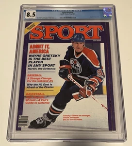 CGC 8.5 White Pages Newsstand Wayne Gretzky 1984 Sport MAGAZINE - Picture 1 of 3