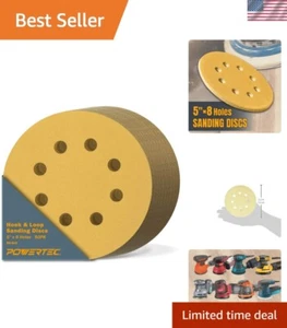Versatile 5'' Hook and Loop Sanding Discs - 50 Pack, 80 Grit for All Projects - Picture 1 of 10