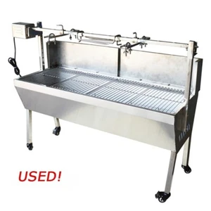 Used! Electric Spit Roaster Barbecue Grill Pig Whole Lamb Grill Motor Rotisserie - Picture 1 of 13