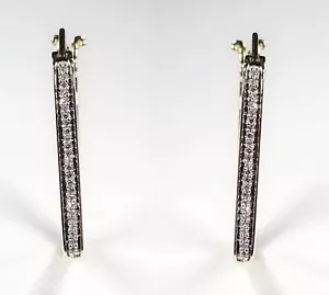 Diamant Creolen in massiv Gold - Bild 1 von 7