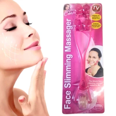 GLAMOUR CONNECTION 3D Face & Neck Slimming Massager Roller Anti-Aging Skin Tightening Tool 5 Heads