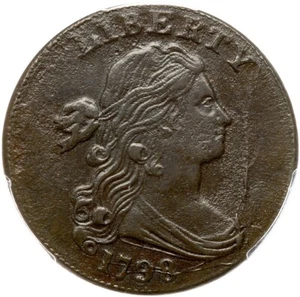 1798 S-178 R-5+ PCGS VF 35 Draped Bust Large Cent Coin 1c - Picture 1 of 3