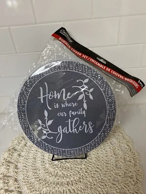 Cooking Concepts Stove Covers 2 Pc 10” And 8” Home Is Where The Family Gathers - Image 1 of 4