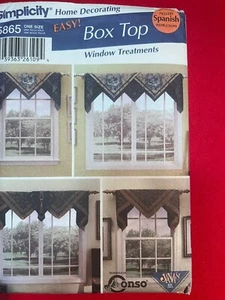 Simplicity 5865, tratamientos de ventana talla única, CORTE-completo,  - Imagen 1 de 2