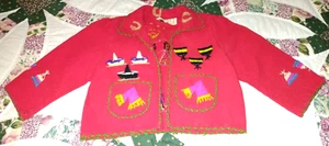 VINTAGE LOPEZ MEXICO 40S CHILD WOOL EMBROIDERED JACKET BLAZER 2T? ORIG OWNER - Picture 1 of 8